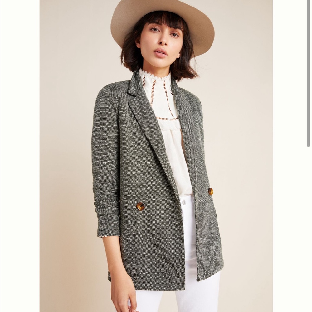 Anthropologie Cambridge Knit Blazer